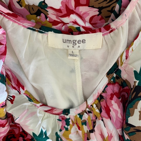 Women’s Umgee floral shirt tunic size large - Picture 6 of 7